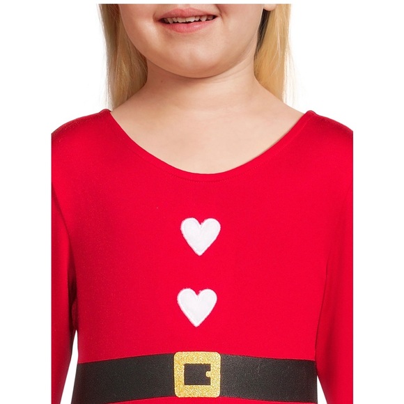 NEW Holiday Toddler Girls' Santa Dress with Hat, 2-Piece - Picture 4 of 7